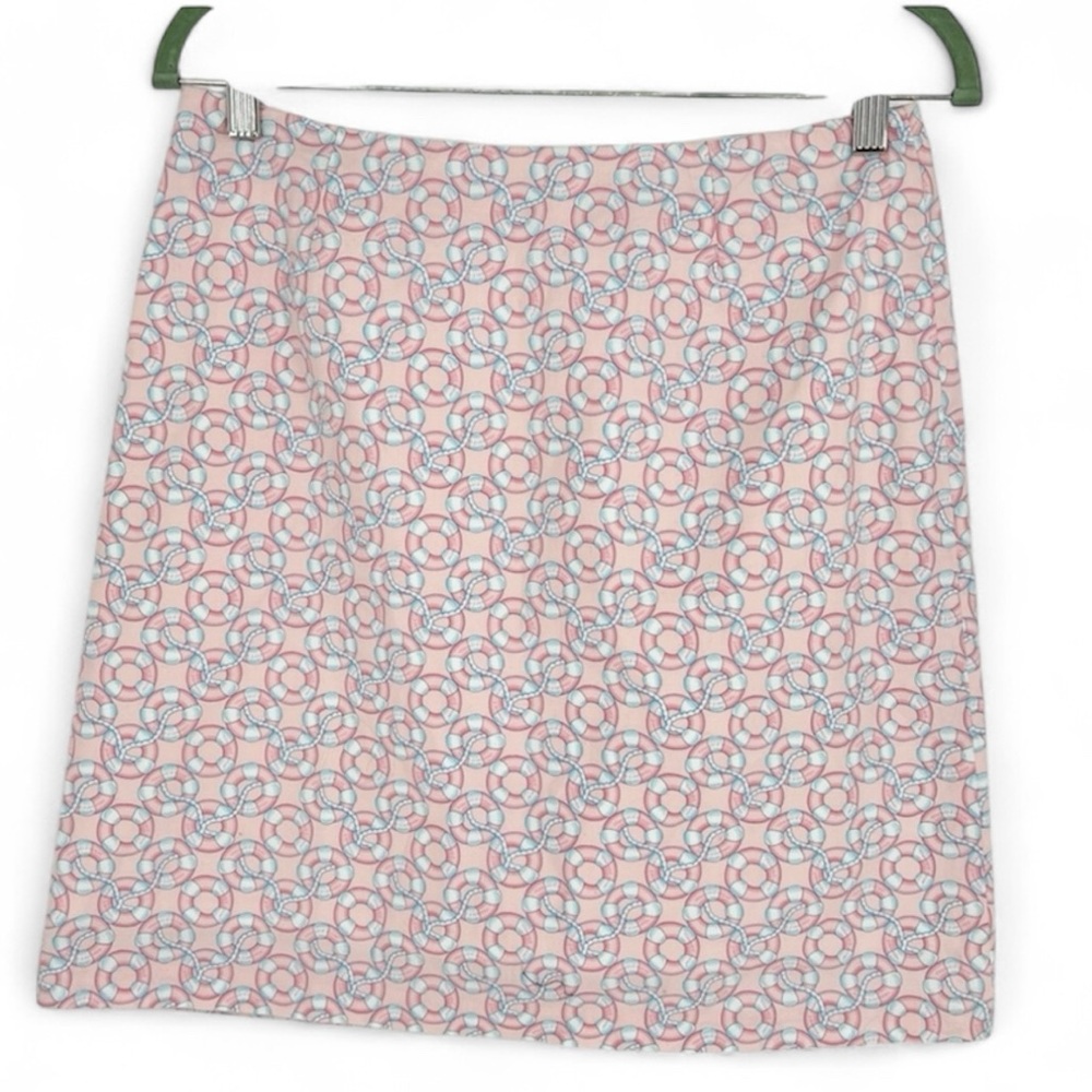 Vineyard Vines Nautical Life Preserver Print Mini Skirt Sz 6